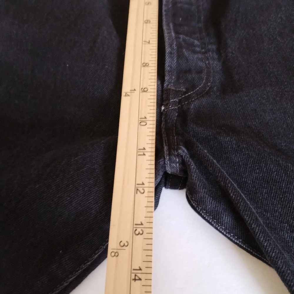Levis 501 Jeans Mens 38x32 (Fits 38x30) Denim Straight Button Fly Black Charcoal